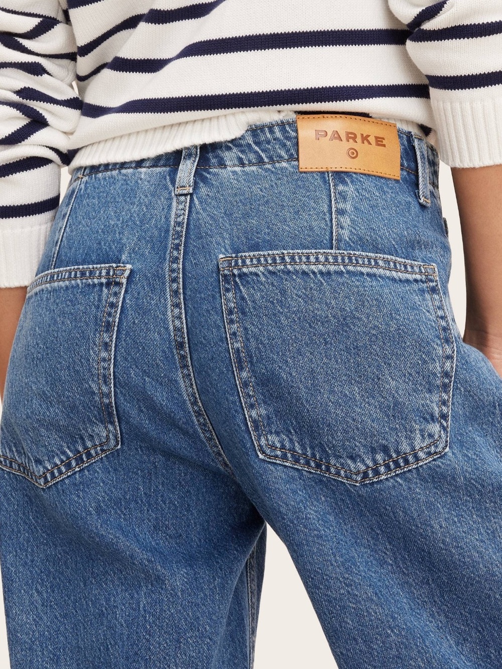 NWT Parke x Target medium wash baggy jeans size 4 - Picture 3 of 7